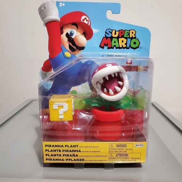 NIB Super Mario Jakks Pacific PIRANHA PLANT 4” Figure New 2021